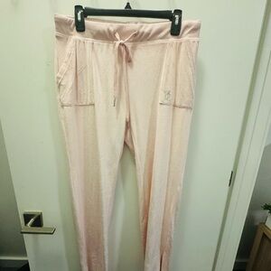 Juicy Couture Light Pink Velvet Loungewear Pants